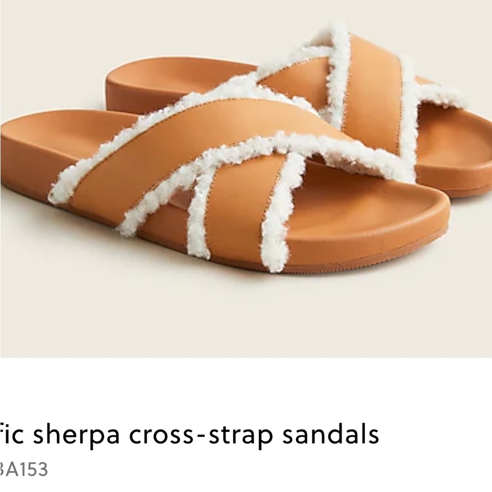 NIB. Pacific sherpa cross-strap sandals 8 1/2
